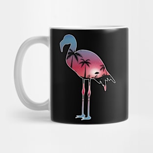 Flamingo Beautiful Sunset Beach Palm Tree Mug